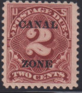 US Possessions - Canal Zone #J13 NH F - VF
