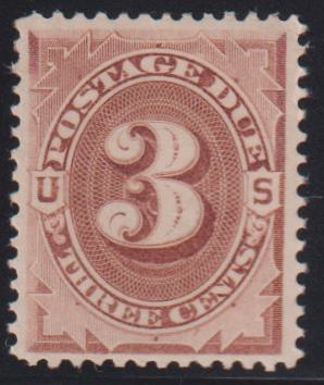 US Postage Dues #J3 Mint\LH F - VF