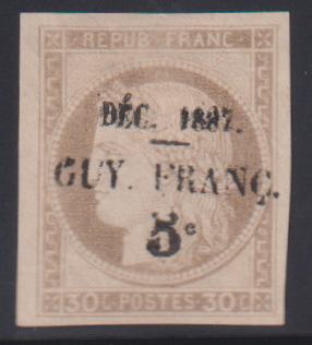 French Colonies and French Area - Fr Guiana #8 Mint VF