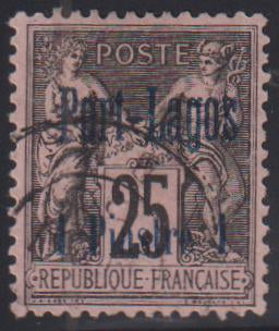 French Colonies and French Area - Offices in Turkey Port Lagos #4 Used VF