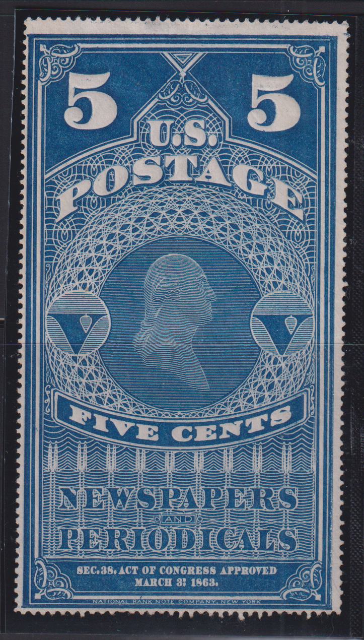 US Newspaper Stamps #PR5 Mint