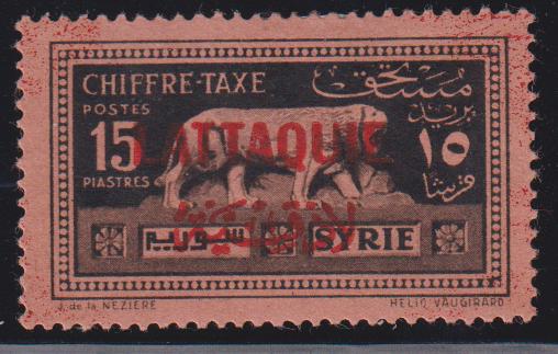 French Colonies and French Area - Latakia #J2 Mint\Hinged