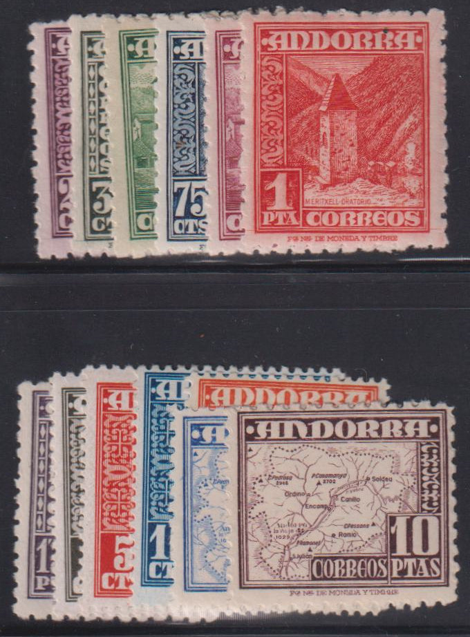 Spain - Andorra #37-49 Mint\Hinged F - VF