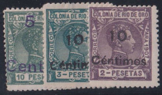 Spain - Rio De Oro #68,69,69A Mint\Hinged F