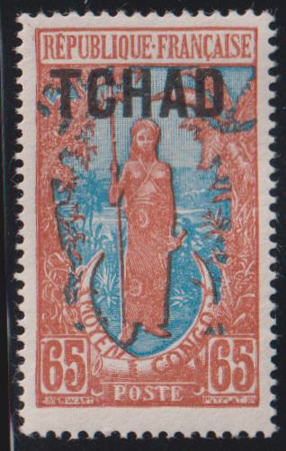 French Colonies and French Area - Chad #38a LH