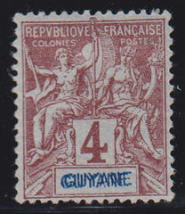 French Colonies and French Area - Guiana #34a Mint\Hinged