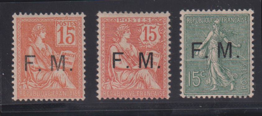 France #M1-3 Mint\LH