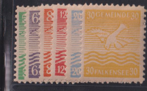 Danzig, Memel, and Plebescites - Flakensee #1-6 NH F - VF