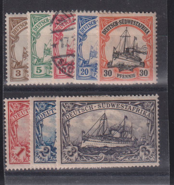 German Colonies - SW Africa #26-33 Used\Hinged F - VF