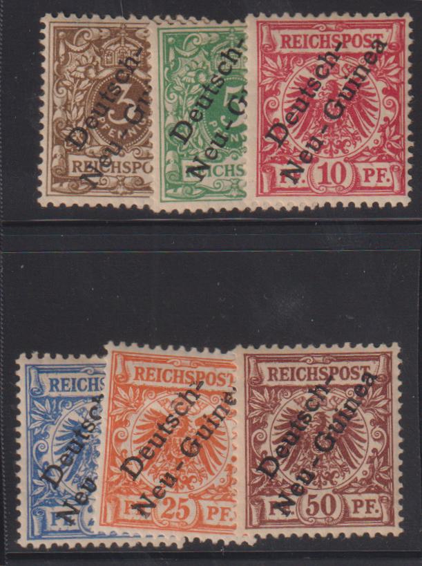 German Colonies - New Guinea #1-6 Hinged F - VF