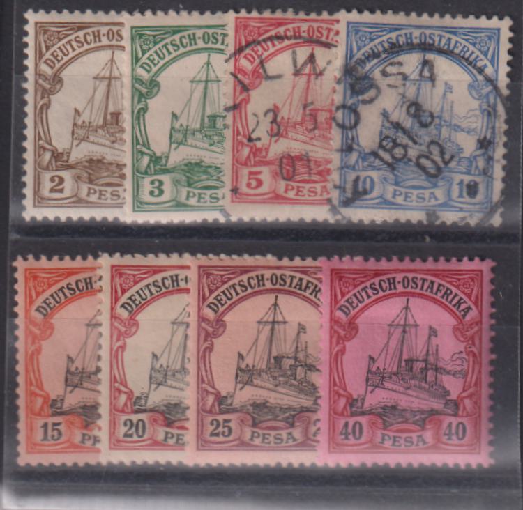 German Colonies - East Africa #11-18 Used\Hinged F - VF