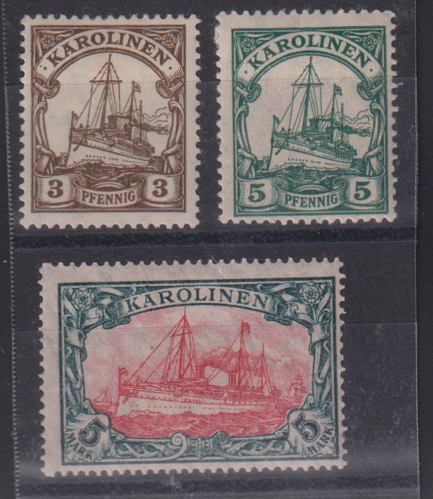 German Colonies - Caroline Islands #21-3 Hinged F - VF