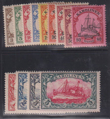 German Colonies - Caroline Islands #7-19 Hinged F - VF