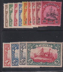 German Colonies - Togo #7-19 Hinged F - VF