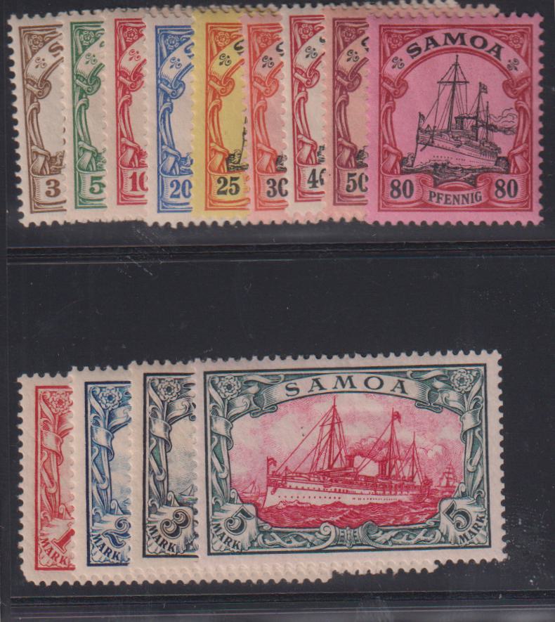 German Colonies - Samoa #57-69 Hinged VF