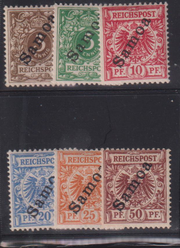 German Colonies - Samoa #51-6 Hinged F - VF