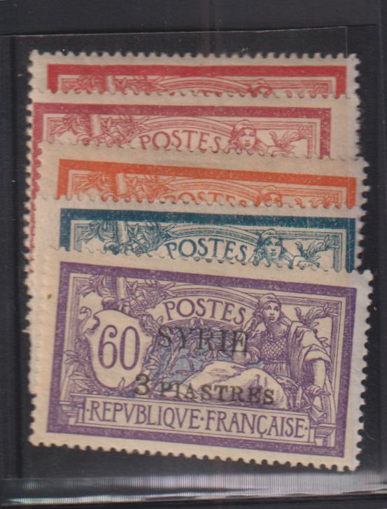 French Colonies and French Area - Syria #137-41 Mint\Hinged F - VF