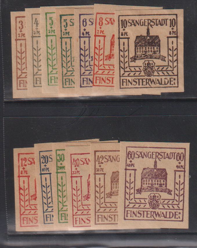 Germany - Finsterwalde #Mi1-12,3b,9b Mint\Hinged F - VF