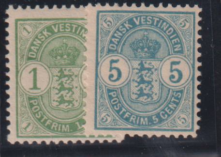 US Possessions - Danish West Indies #21-22 NH F - VF