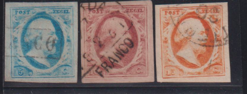 Netherlands and Colonies #1-3 Used XF