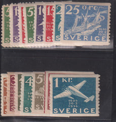 Sweden #248-62 Mint\LH F - VF