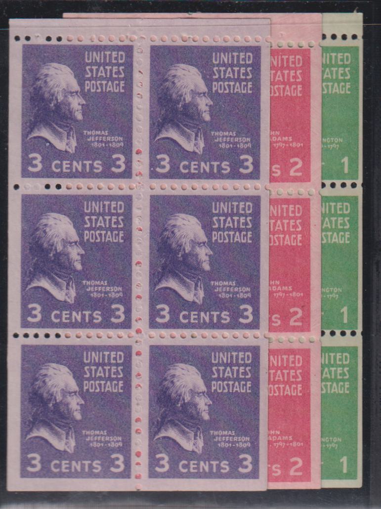 US Modern #804b,6b,7a Mint\NH F - VF