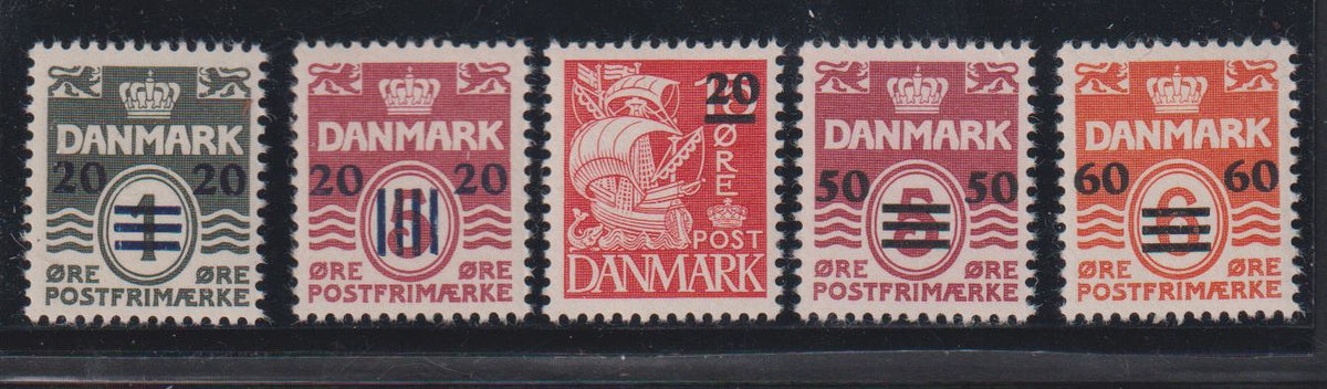 Countries A - M - Faroe Islands #2-6 Mint\NH F - VF+