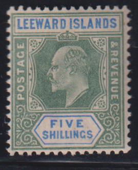 British Area A- M - Leeward Island #28 NH F - VF