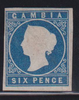 British Area A- M - Gambia #4 Mint F - VF