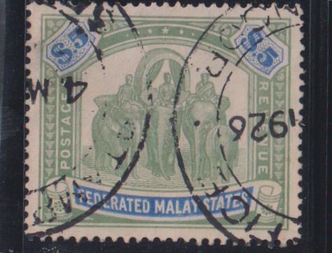 British Area A- M - Malaya #36 Used F - VF