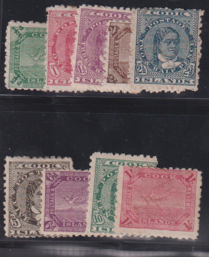 British Area A- M - Cook Islands #30-38 Mint\Hinged F - VF