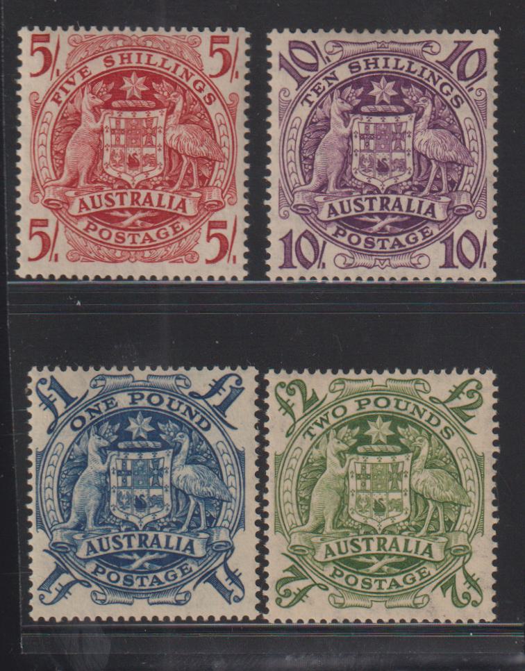 British Area A- M - Australia #218-21 Mint\LH F - VF