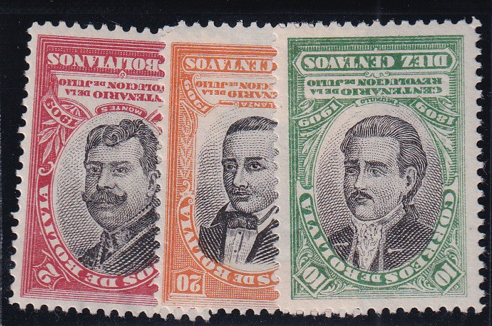 Countries A - M - Bolivia #79-81 Hinged