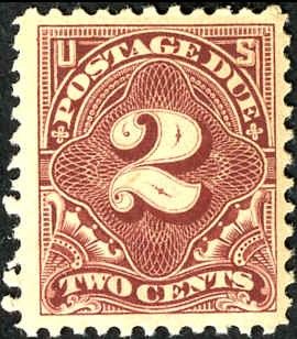 US J62b Postage Dues NH F - VF Deep Claret cv $10