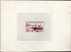 Algeria 130  Artist Die Proof, Ship violet brown