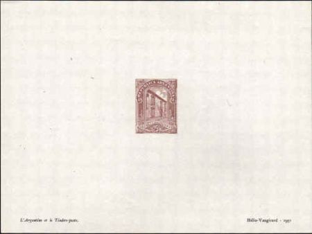 Argentina  361 1926 Artist Die Proof, Post Office