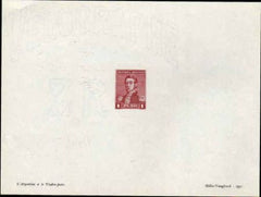 Argentina  103 1892-95 Artist Die Proof, San Martin