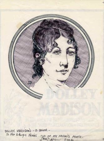 Jack Davis Artwork : Scott 1822 Dolley Madison