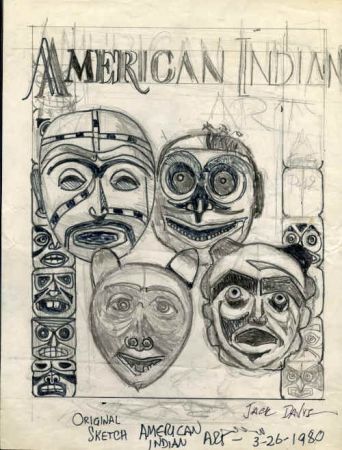 Jack Davis Artwork : Scott 1834-37 Indian Artwork - Masks