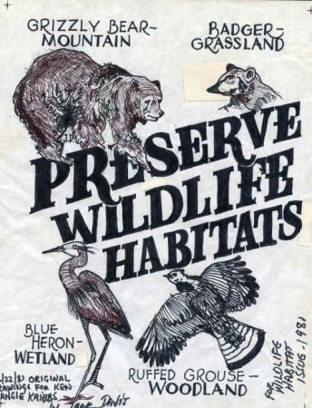 Jack Davis Artwork : Scott 1921-24 Preservation of Wildlife Habitats