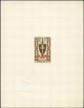 Cameroun  299 Artist Die Proof, Lorraine Cross, Joan of Arc