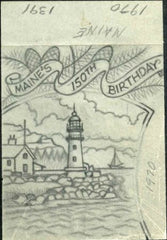 Ralph Dyer Artwork : Scott 1391, Maine Lighthouse