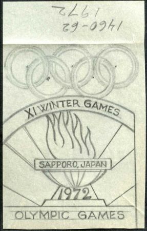 Ralph Dyer Artwork : Scott 1460-62 +C85, Winter Olympics, Flame