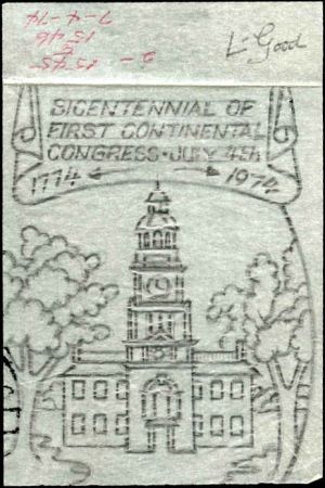 Ralph Dyer Artwork : Scott 1545-46, Bicentennial, 1st Continental Congress