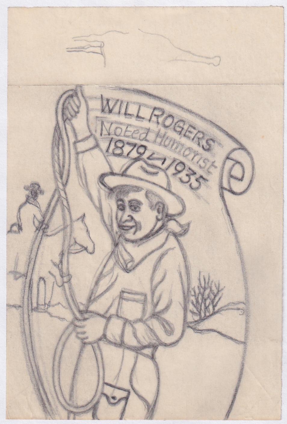 Ralph Dyer Artwork : Scott 1801 Will Rogers