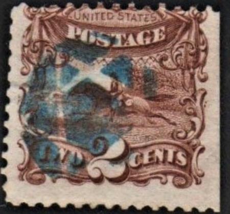 US 113 Pictorials Fancy Cancel, 6 Point Star of David