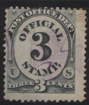 US O49 Officials Fancy Cancel Average Used Purple Maltese Cross