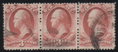 US O116 Officials Fancy Cancel F - VF Used MINN FORT and Partial Star on Strip of 3