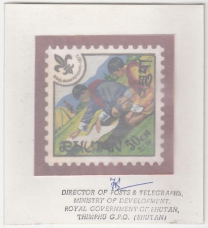 Bhutan 134 - 139 Set of 6 Artist Die Proof, Boy Scouts