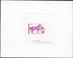 Chad 272 Artist Die Proof in Magenta, Horse